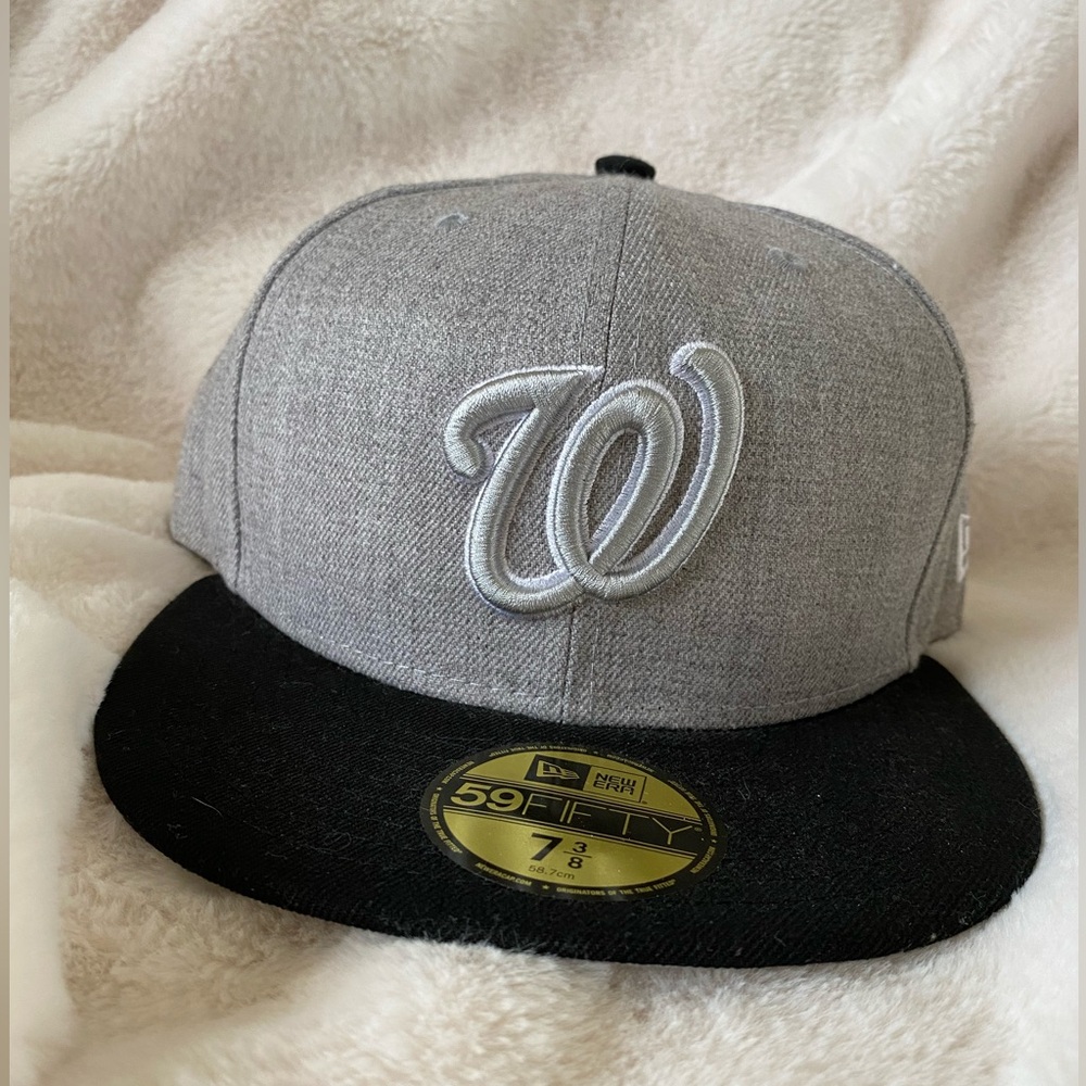 Washington Nationals New Era, 59Fifty Fitted Hat, Heather Gray, new never worn